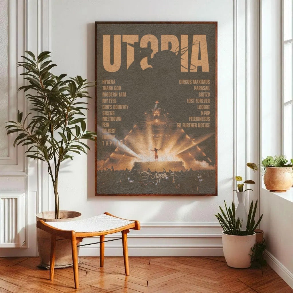 Travis Scott Utopia Tracklist album cover poster print wall art decor