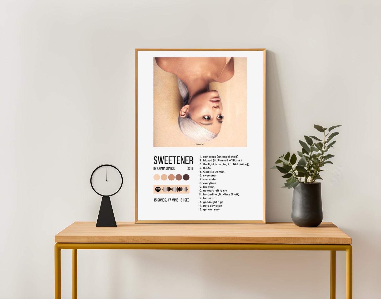 Ariana Grande Sweetener   - Warm Beige Edition album cover poster print wall art decor