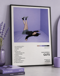 Olivia Rodrigo GUTS Tracklist Poster | Unframed Bedroom Wall Art