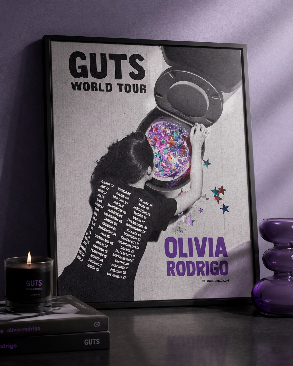 Olivia Rodrigo GUTS World Tour  | Unframed Bedroom Wall Art album cover poster print wall art decor