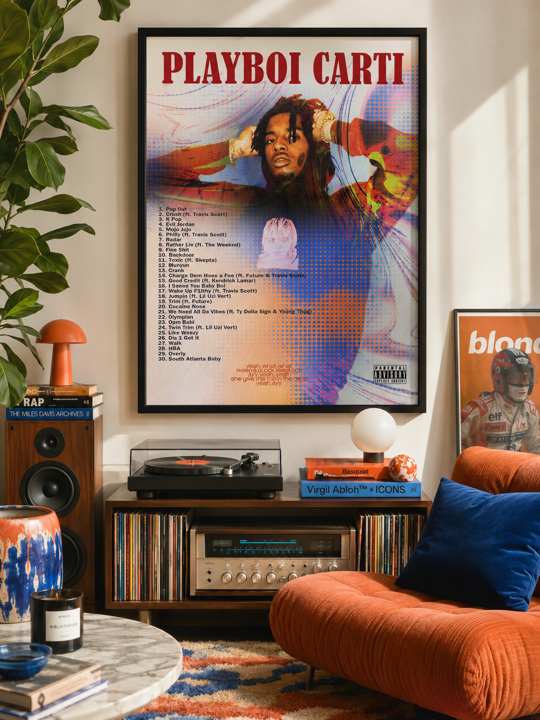 Постер-портрет Playboi Carti | Настенный декор для спальни без рамы