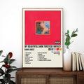 Kanye West My Beautiful Dark Twisted Fantasy Tracklist Wall Art Red Edition poster wall art print room decor