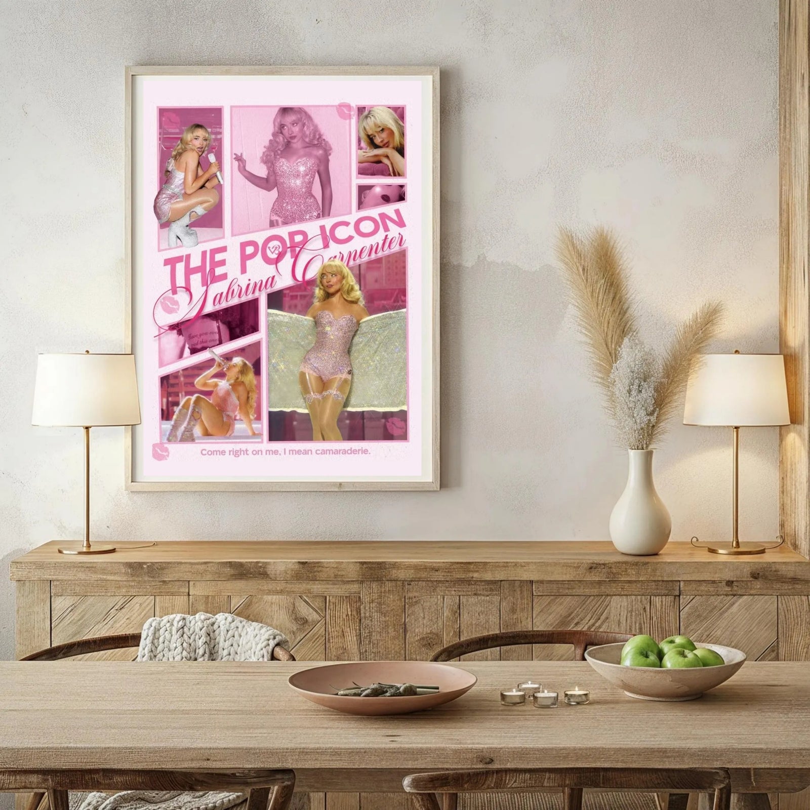 Sabrina Carpenter Pop Icon Collage | Unframed Bedroom album cover poster print wall art decor