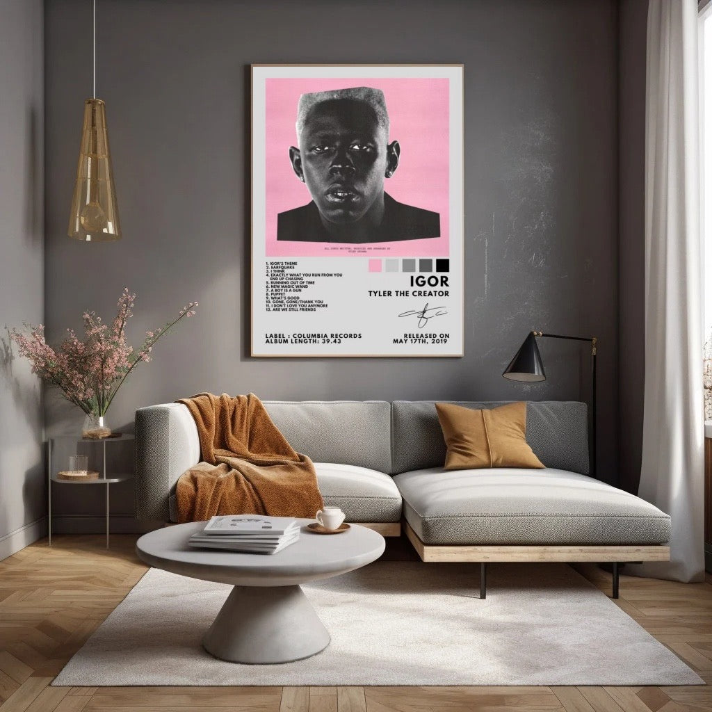 Tyler, The Creator IGOR Era Pink Tracklist Art album cover poster print wall art decor
