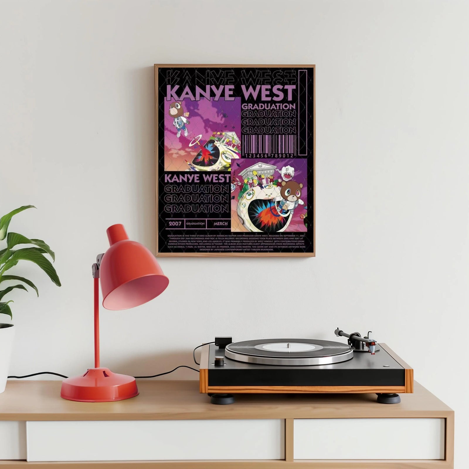 Kanye West Graduation Collage  Black Purple Edition album cover poster print wall art decor