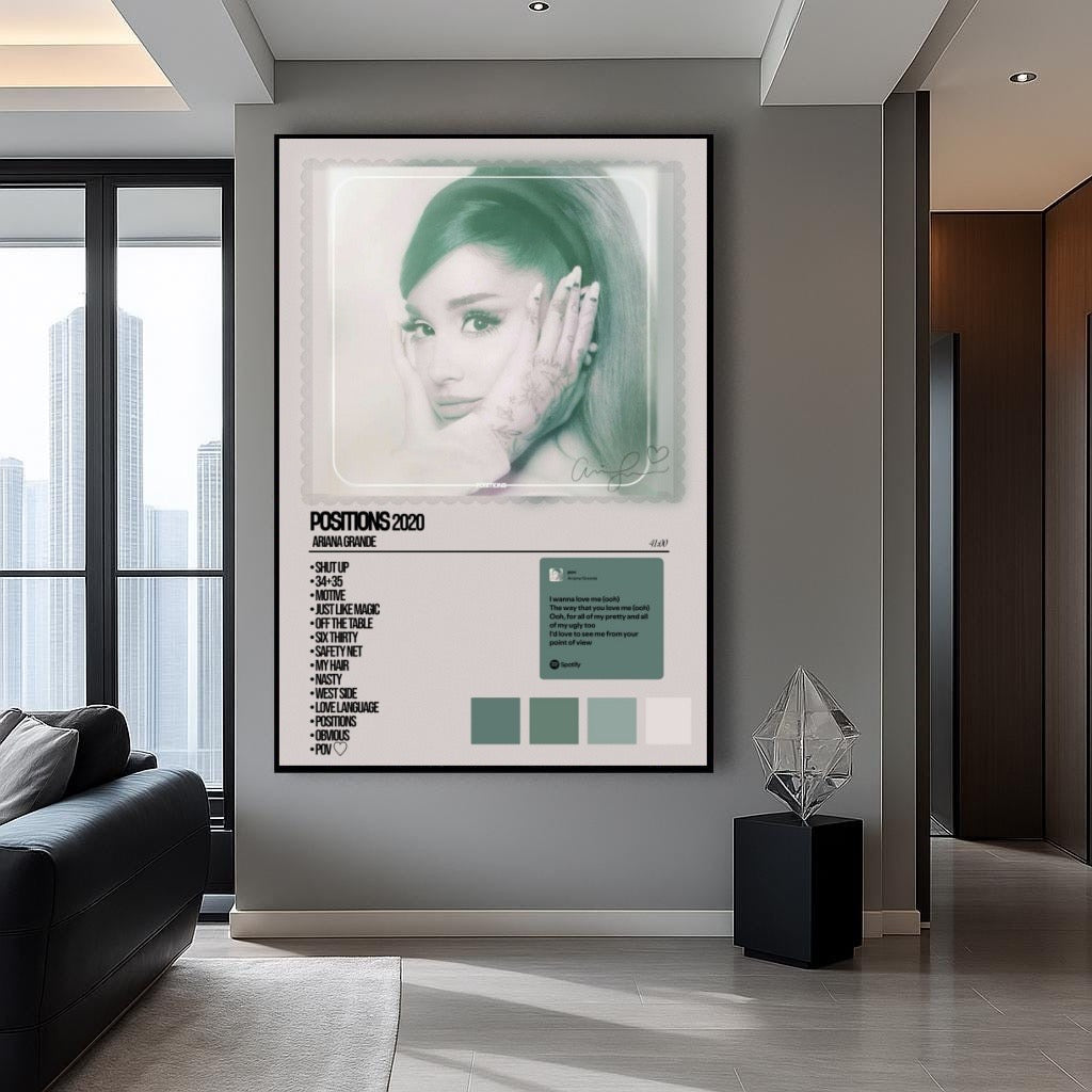 Ariana Grande Eternal Sunshine Pink  - Pop Art Edition album cover poster print wall art decor
