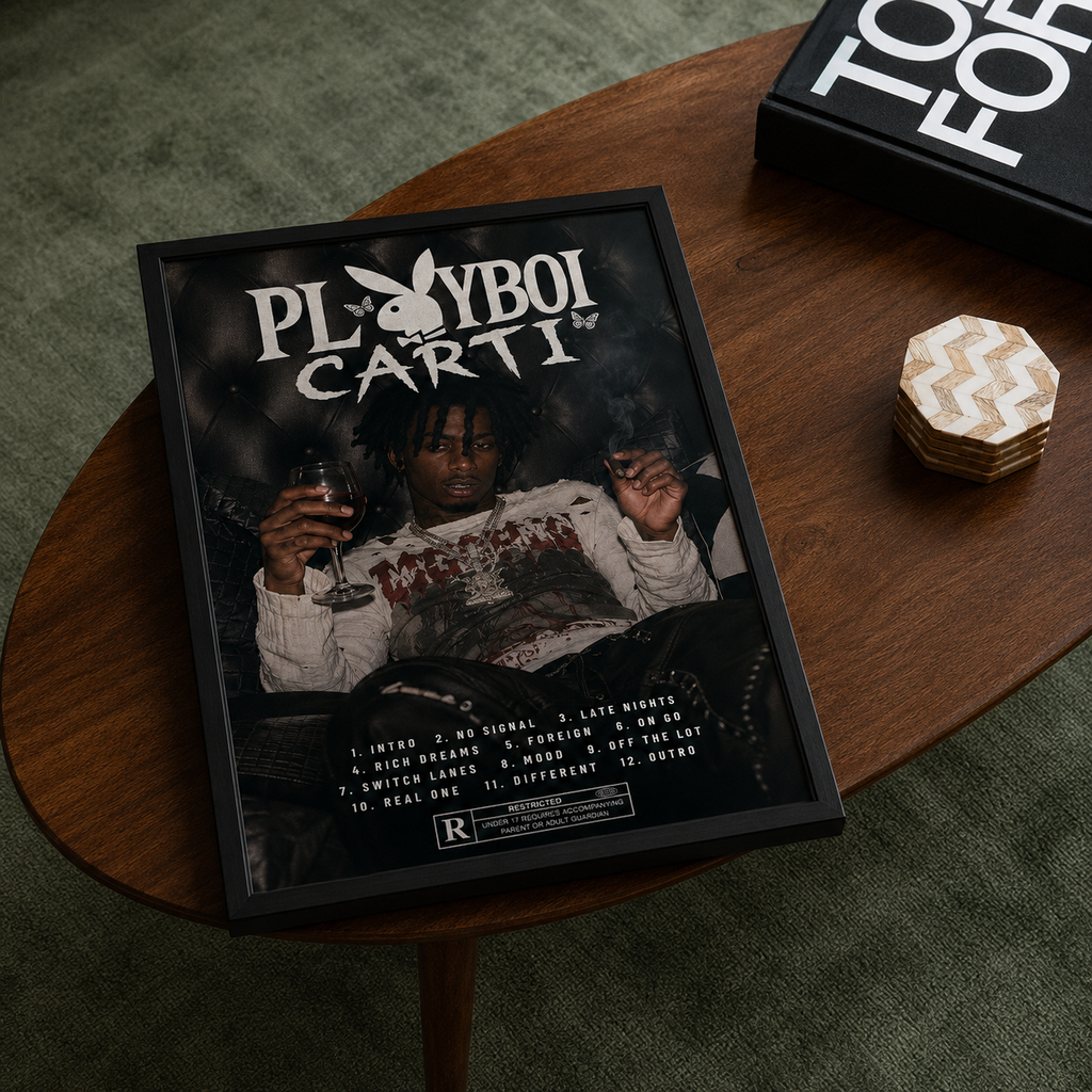 Playboi Carti Dark Tracklist  | Unframed Bedroom Wall Art album cover poster print wall art decor