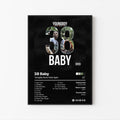 YoungBoy Never Broke Again 38 Baby Tracklist Poster | Unframed Bedroom Wall Art