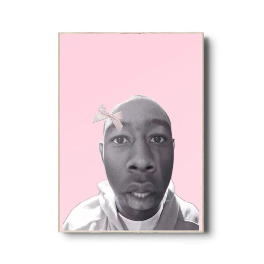 Tyler, The Creator Funny Pink Bow Aesthetic Minimalist album cover poster print wall art decor