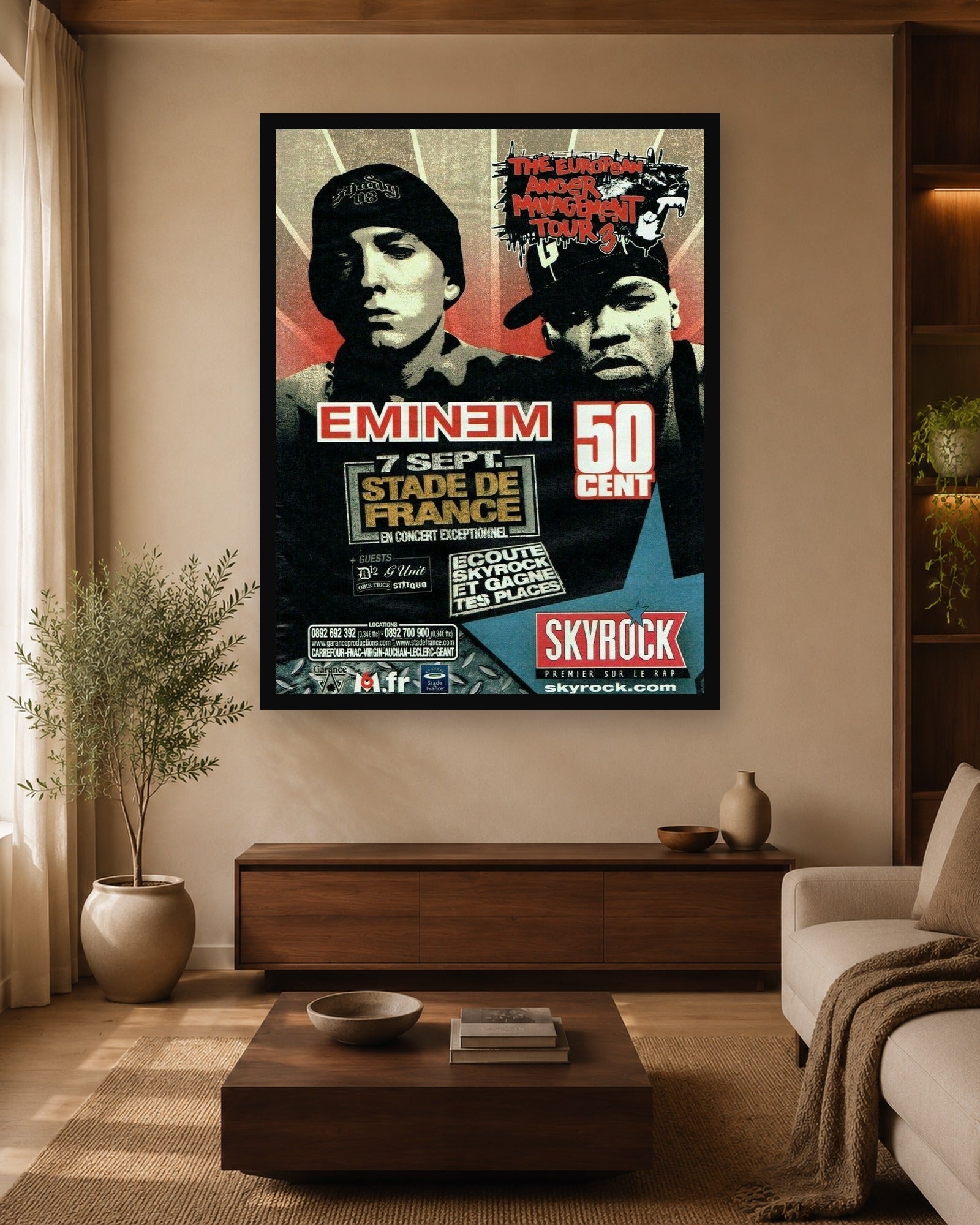 50 Cent Anger Management Tour Poster in a second color-matched room scene
