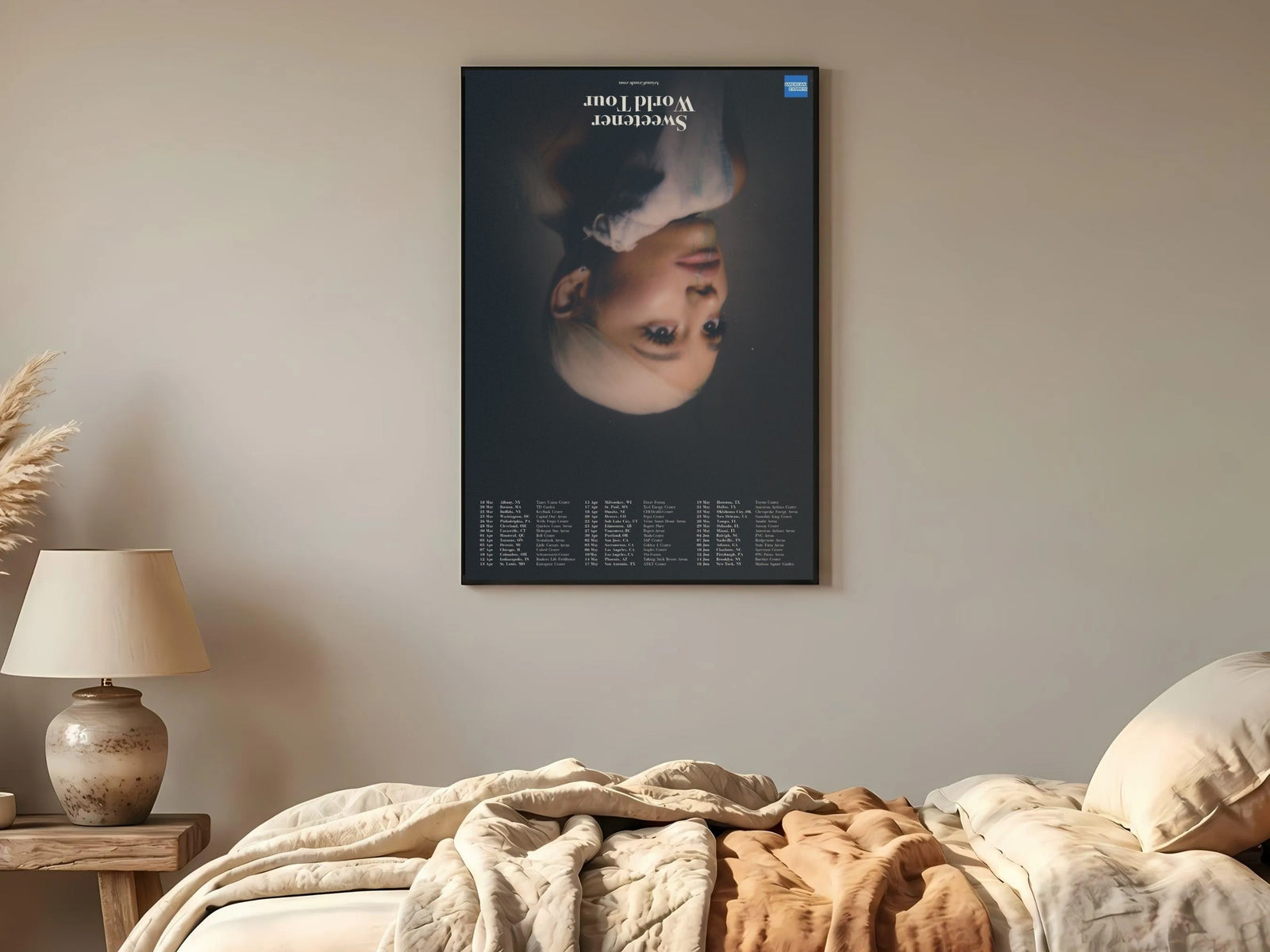 Ariana Grande Sweetener Tour Concert  - Black Limited Edition album cover poster print wall art decor