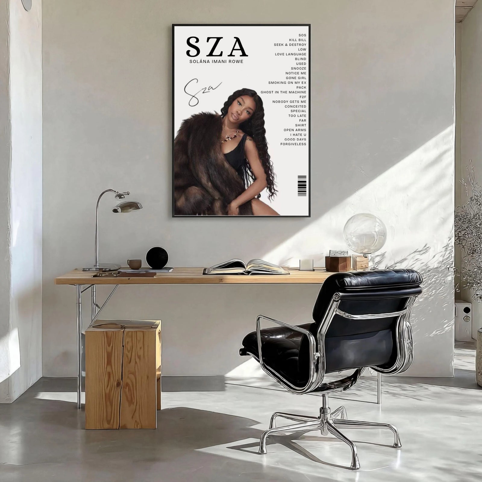 SZA SOS  Tracklist Aesthetic Canvas Art album cover poster print wall art decor