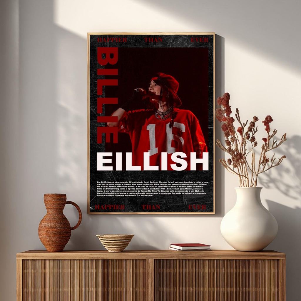 Billie Eilish Happier Than Ever Concert  Non-woven Home Decor album cover poster print wall art decor