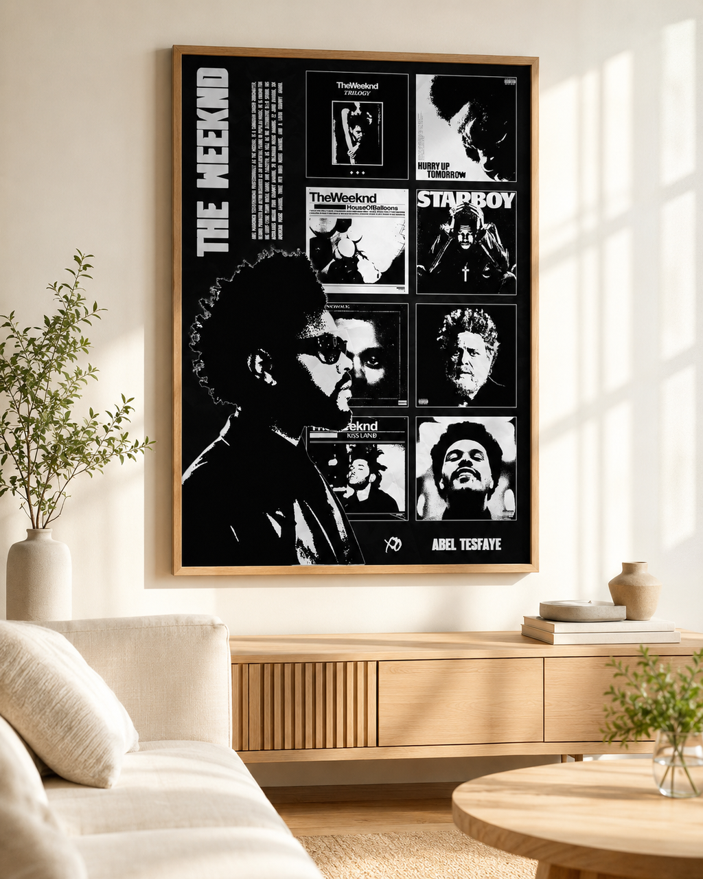 The Weeknd s Collage Wall Art Print - Premium Canvas , Music Fan Decor album cover poster print wall art decor