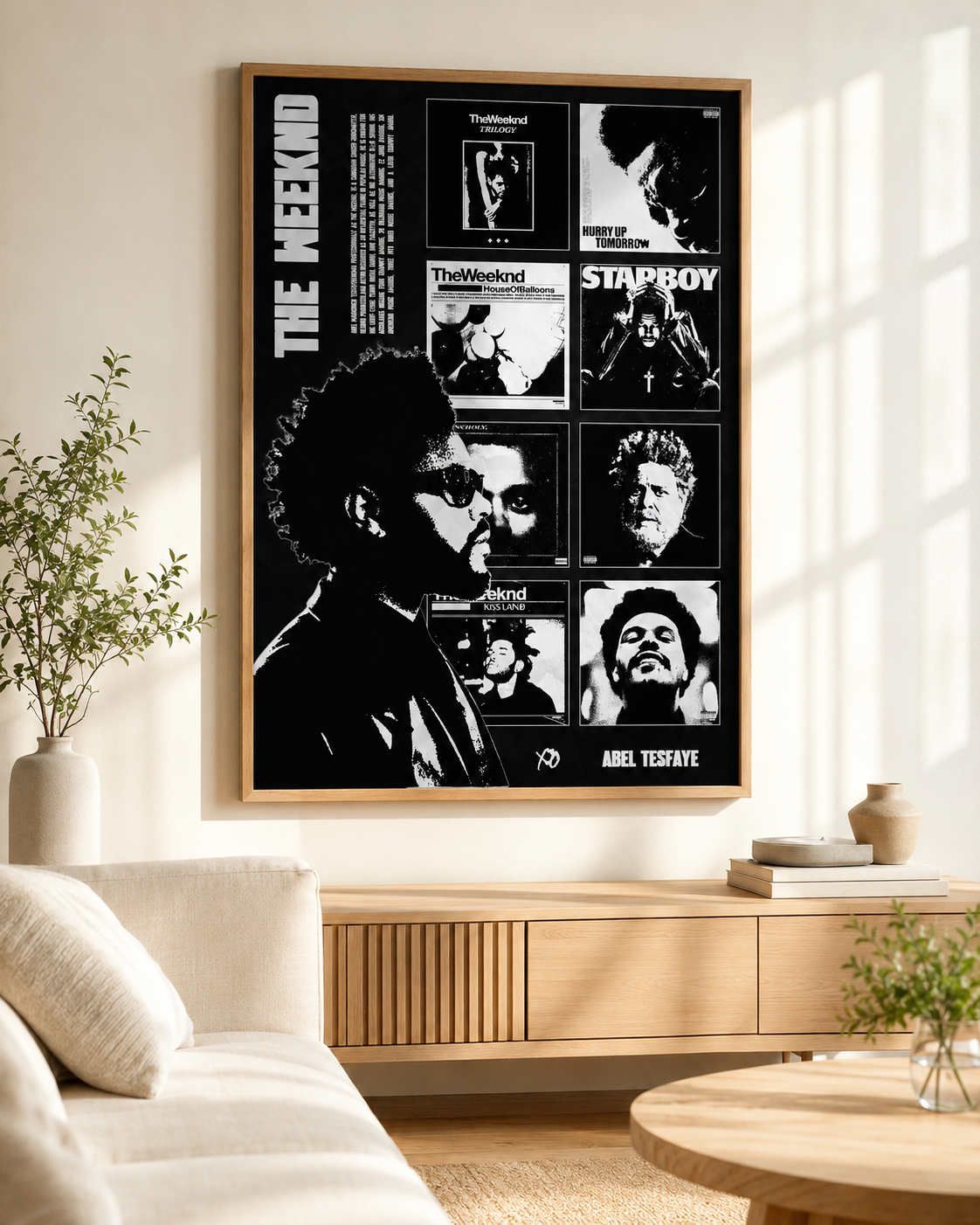 The Weeknd s Collage  - Premium Canvas , Music Fan Decor album cover poster print wall art decor