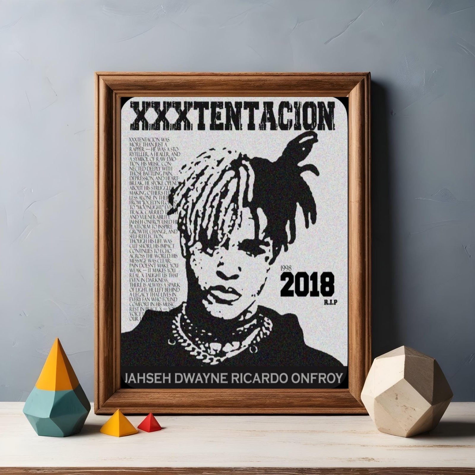 XXXTentacion XXXTENTACION R.I.P 2018 Memorial Portrait album cover poster print wall art decor