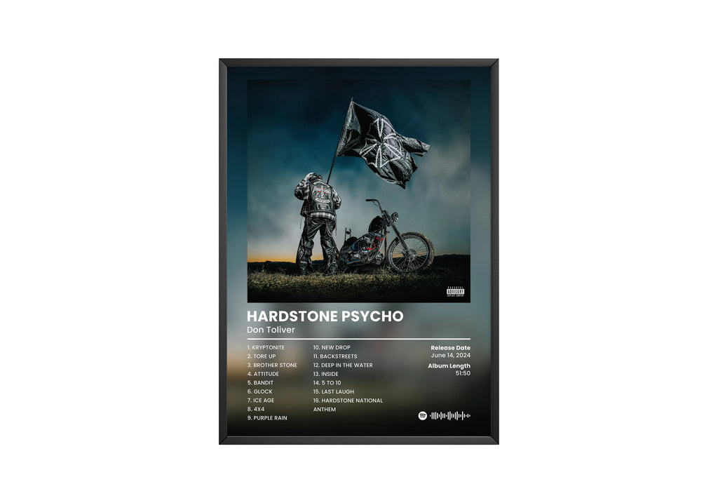 Don Toliver Hardstone Psycho Tracklist  | Unframed Bedroom Wall Art album cover poster print wall art decor
