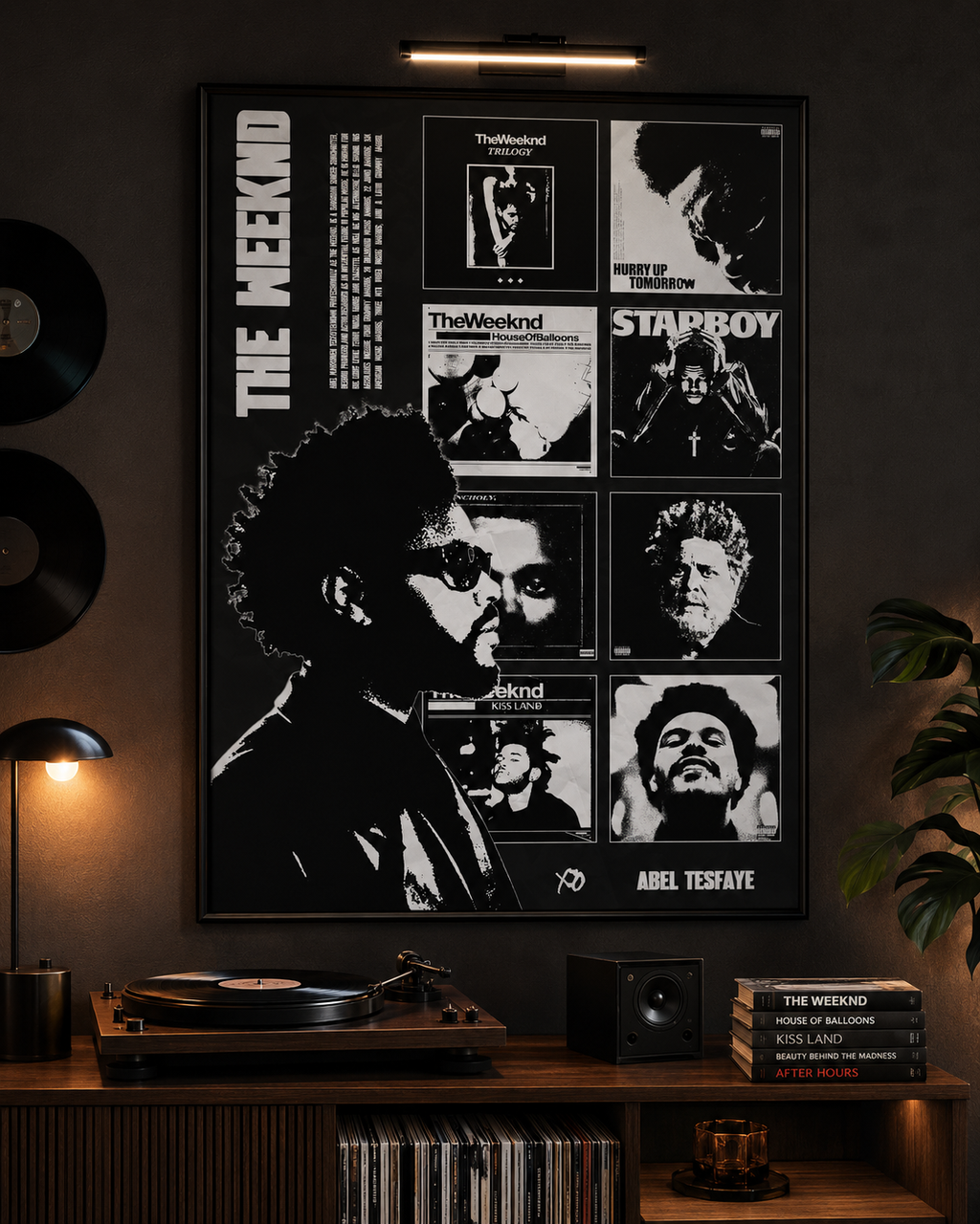 The Weeknd s Collage Wall Art Print - Premium Canvas , Music Fan Decor album cover poster print wall art decor