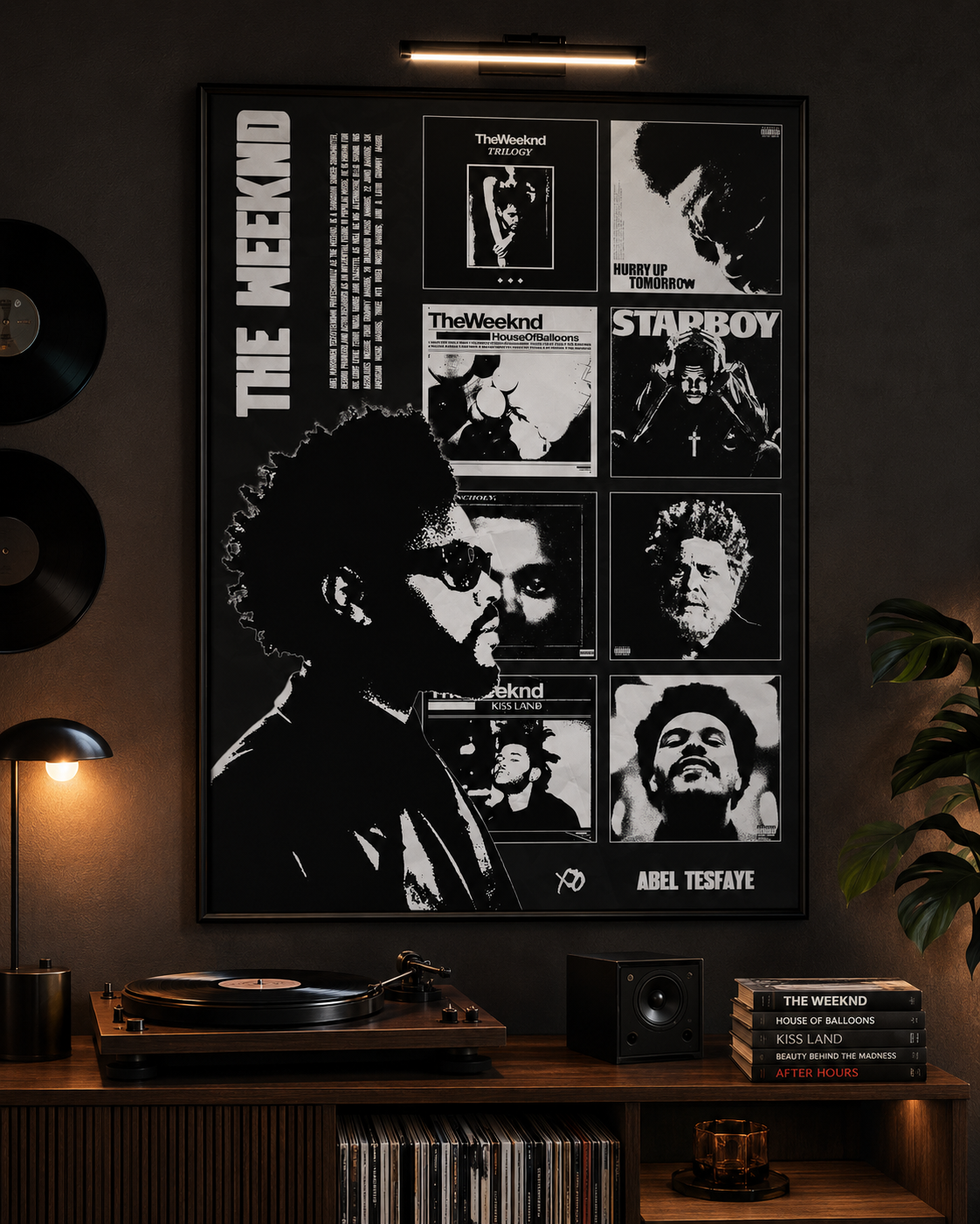 The Weeknd s Collage  - Premium Canvas , Music Fan Decor album cover poster print wall art decor
