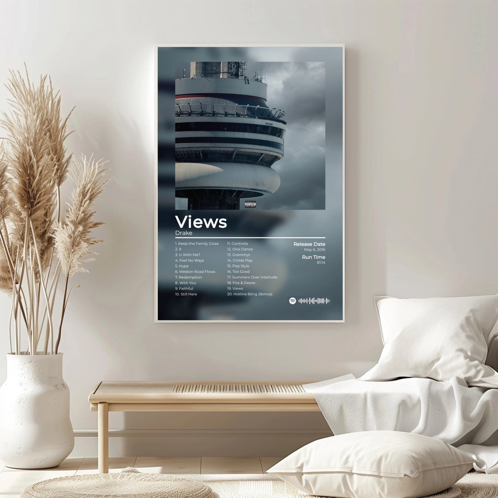 Drake Scorpion Signed Style Portrait album cover poster print wall art decor