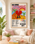 Bad Bunny Un Verano Sin Ti White Edition Poster | Unframed Bedroom Wall Art