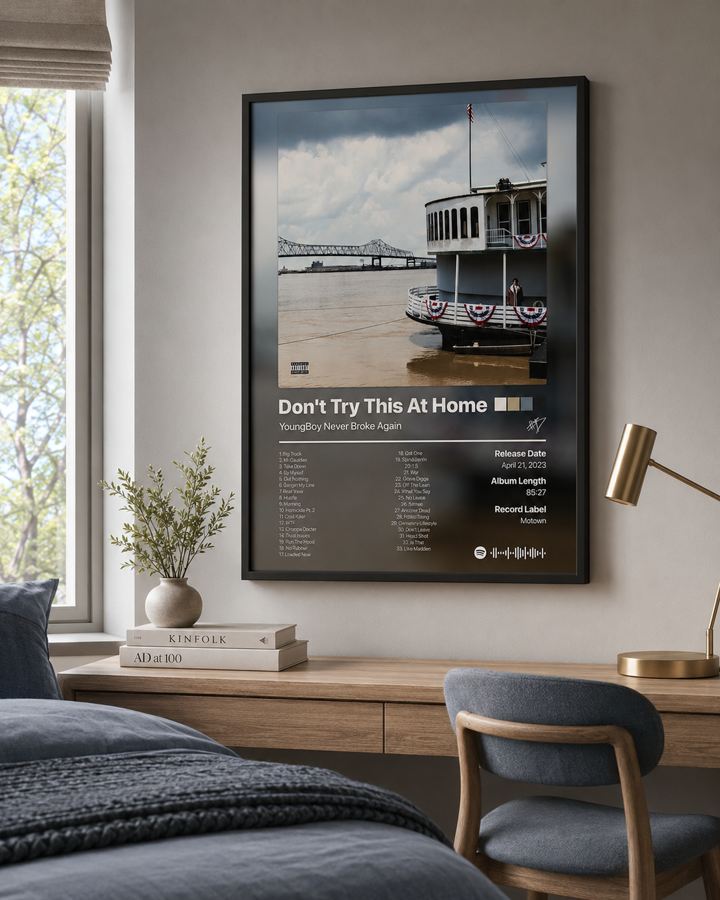YoungBoy Never Broke Again Dont Try This At Home Tracklist  | Unframed Bedroom Wall Art album cover poster print wall art decor
