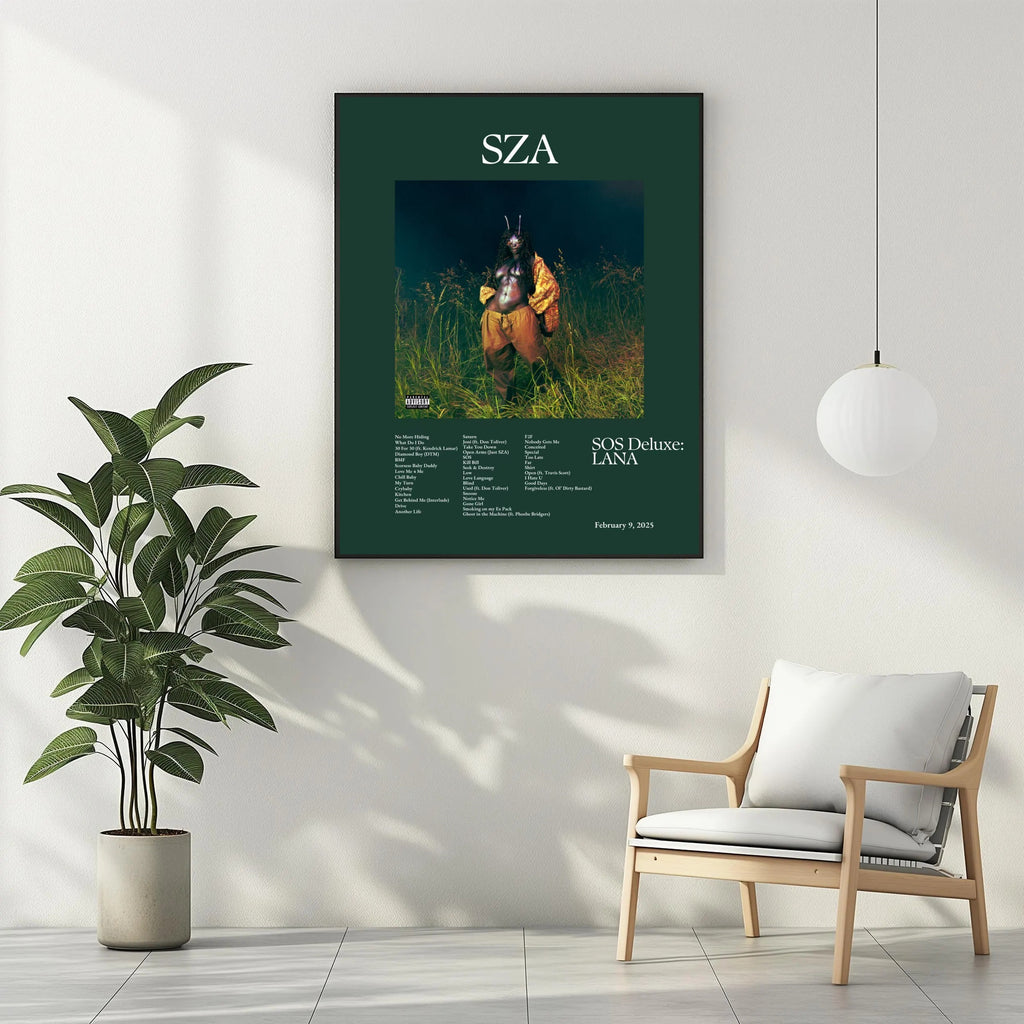 SZA SOS Deluxe Lana Green Aesthetic album cover poster print wall art decor
