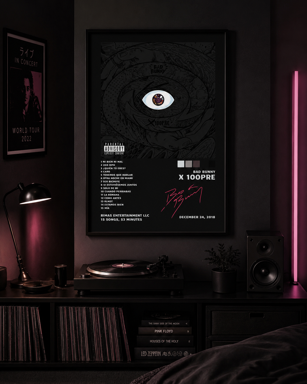 Bad Bunny X 100PRE   | Unframed Bedroom Wall Art album cover poster print wall art decor