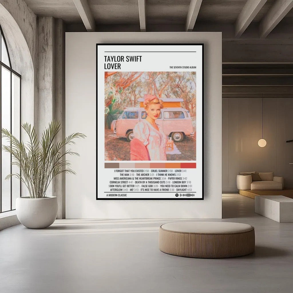 Lover Color Palette | Unframed Bedroom Poster - Taylor Swift Album