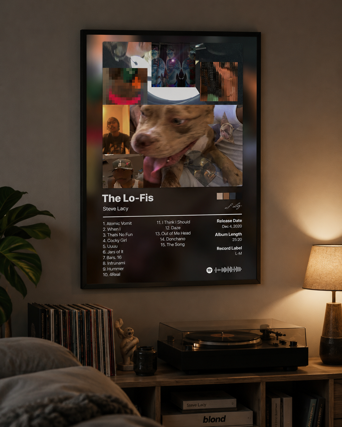 Steve Lacy The Lo-Fis Tracklist Poster | Unframed Bedroom Wall Art