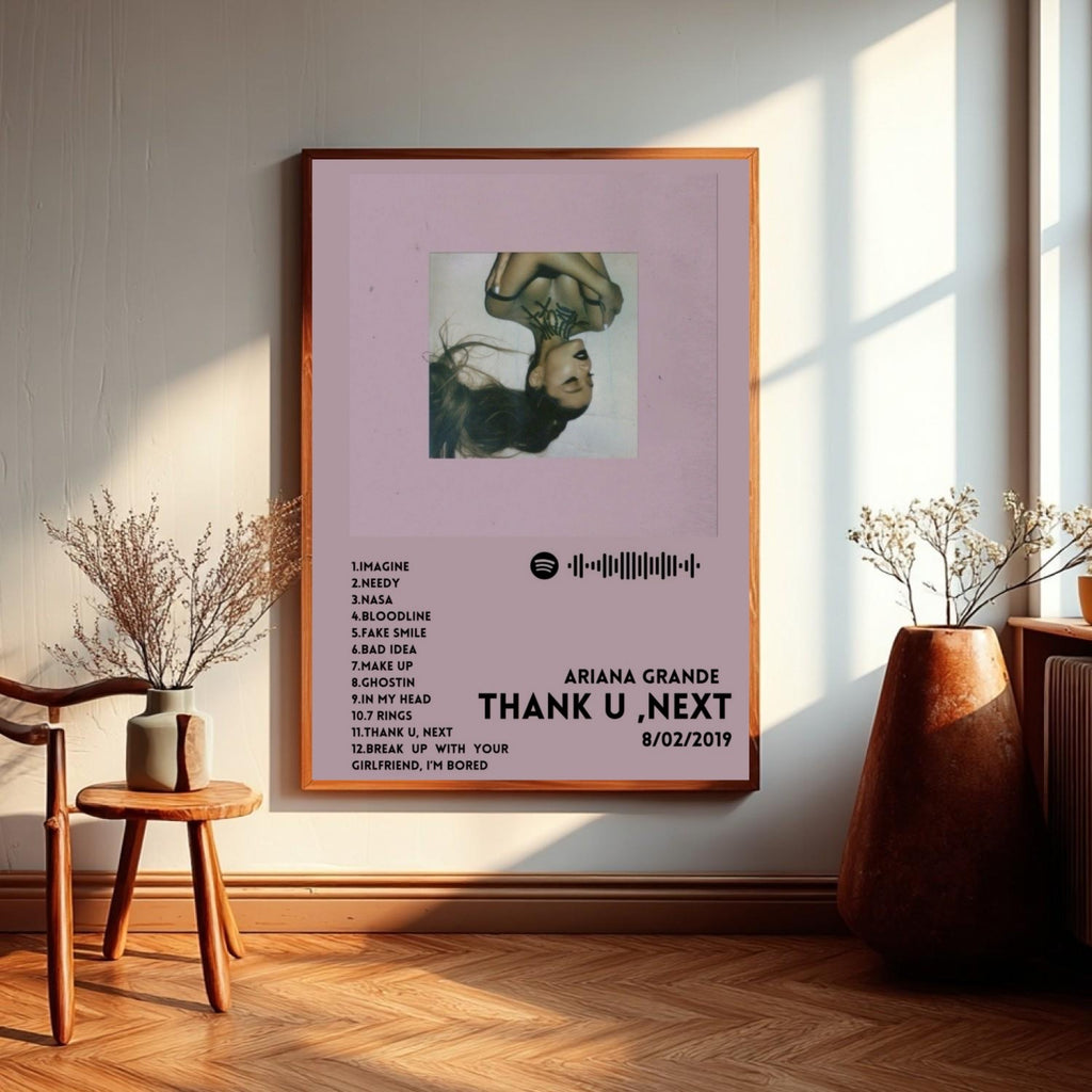 Ariana Grande Thank U Next  - Pink Classic album cover poster print wall art decor
