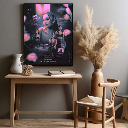 Ariana Grande Neon Concert Promotion album cover poster print wall art decor