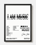 Playboi Carti I AM MUSIC Tracklist Poster | Unframed Bedroom Wall Art