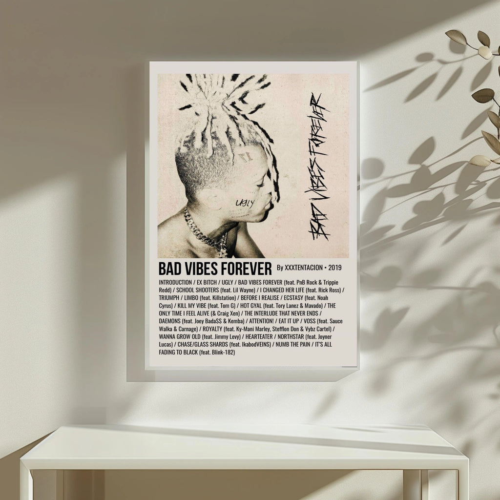 XXXTentacion XXXTENTACION Bad Vibes Forever Portrait Art album cover poster print wall art decor