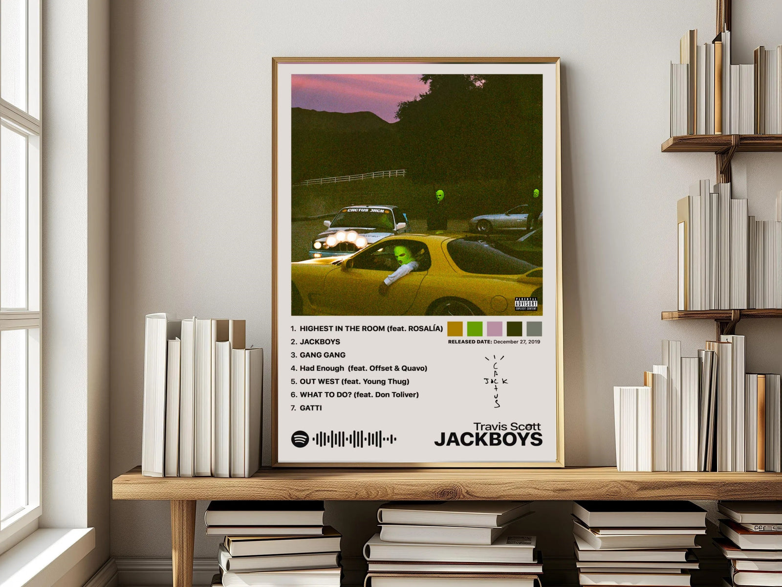 Travis Scott Jackboys Tracklist album cover poster print wall art decor
