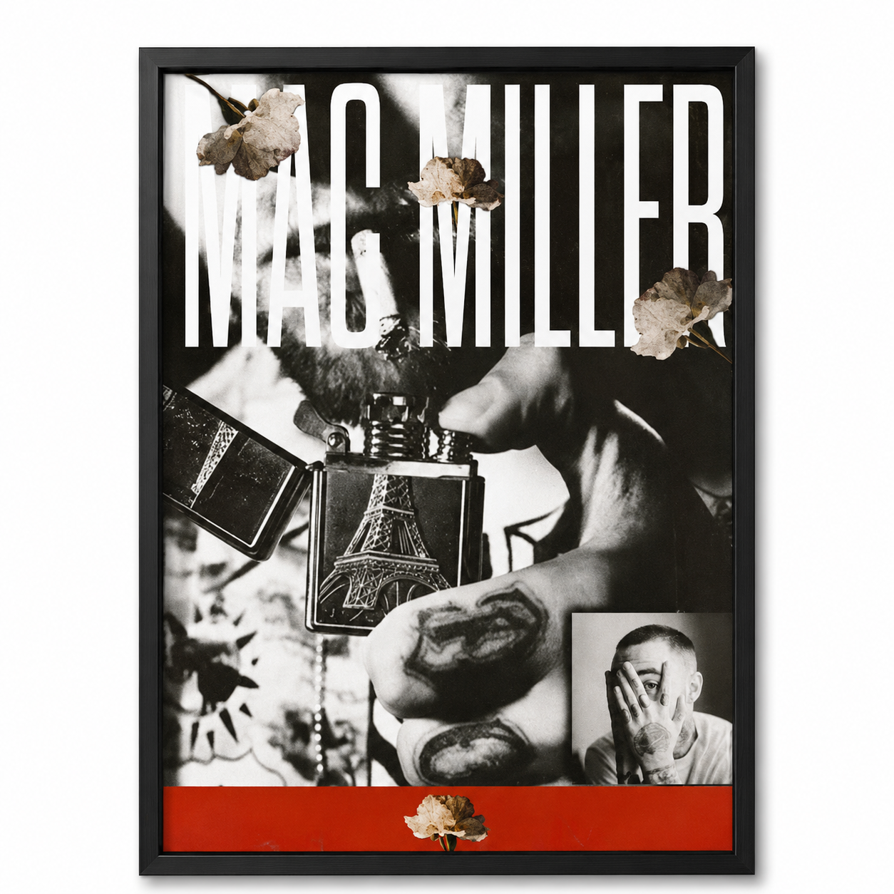 Коллажный постер Mac Miller | Настенный декор для спальни без рамы