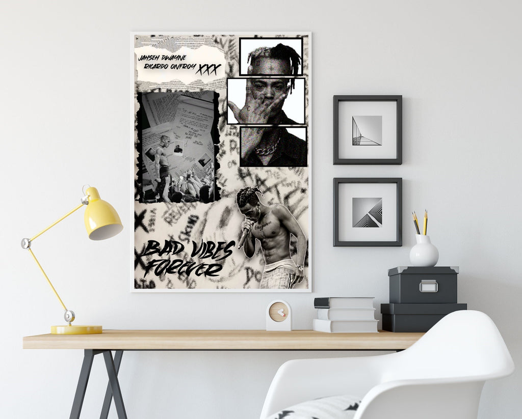 XXXTentacion XXXTENTACION Multiscreen Collage Tribute album cover poster print wall art decor