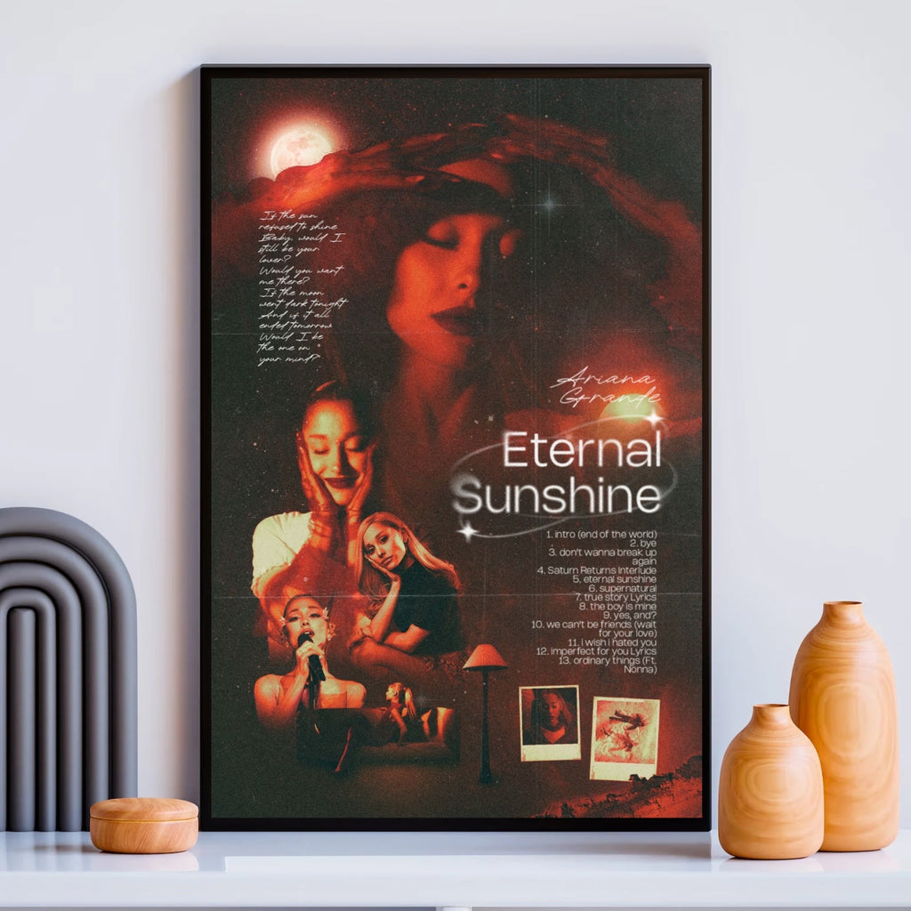 Ariana Grande Eternal Sunshine   - Red Vintage Edition album cover poster print wall art decor