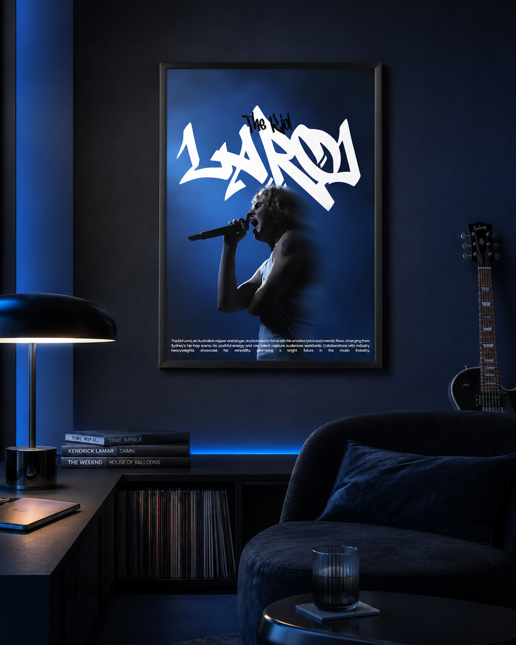 The Kid LAROI Performance Portrait  | Unframed Bedroom Wall Art album cover poster print wall art decor