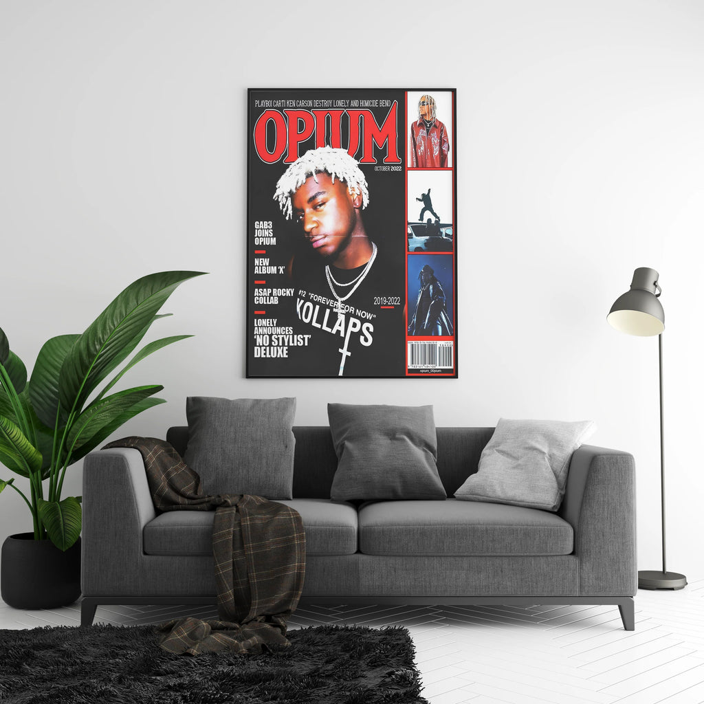 Opium Collective Magazine Cover  | Unframed Bedroom Wall Art album cover poster print wall art decor