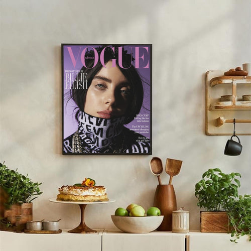 Billie Eilish Black & White Typography Art album cover poster print wall art decor