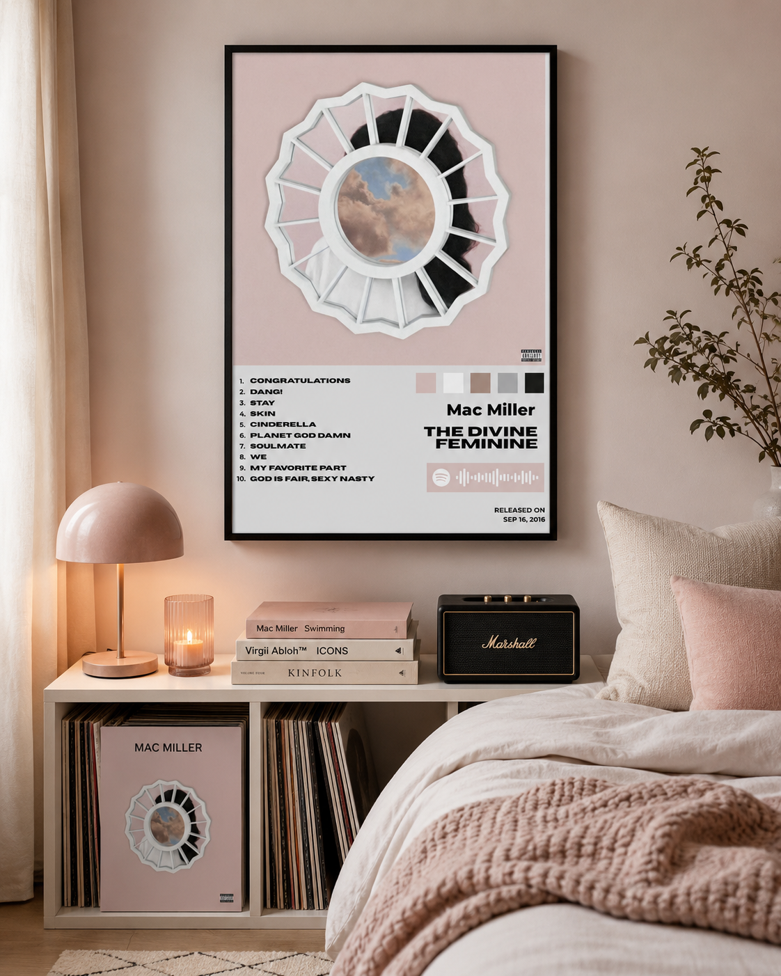 Mac Miller The Divine Feminine Tracklist | Unframed Bedroom album cover poster print wall art decor