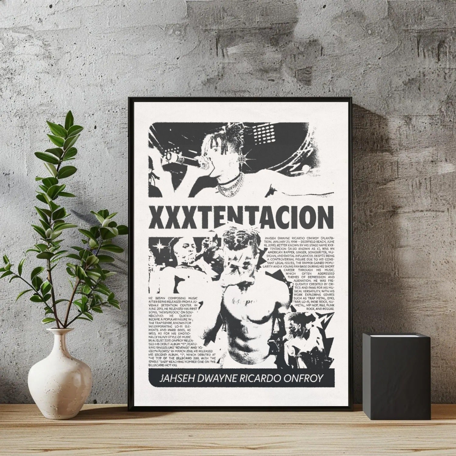 XXXTentacion XXXTENTACION Biography & Timeline Visual Art album cover poster print wall art decor