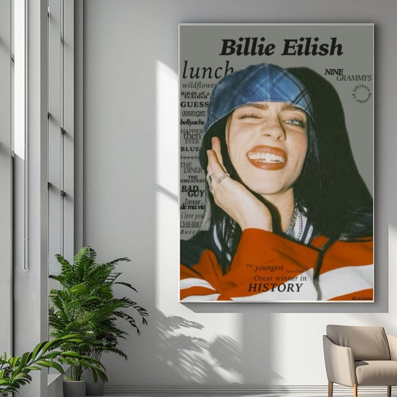 Billie Eilish Vogue Inspired Fashion album cover poster print wall art decor