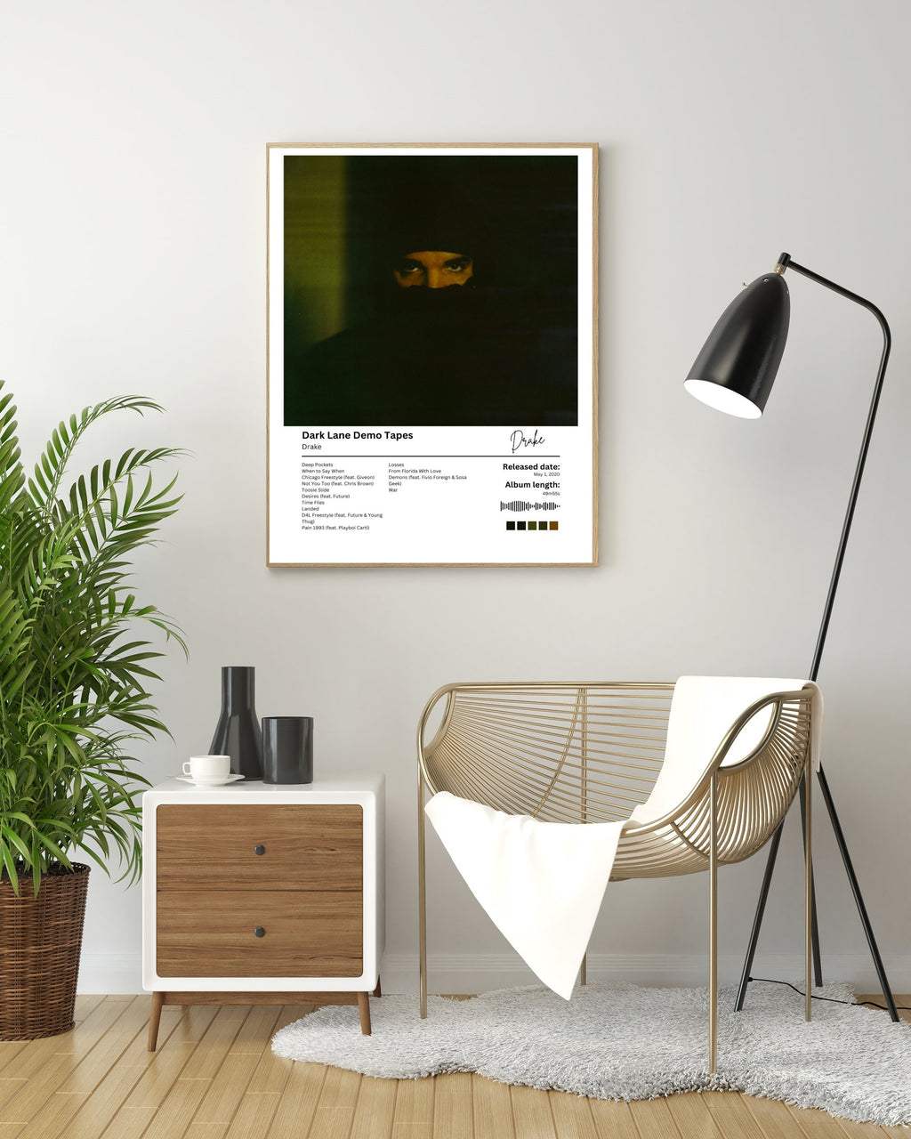 Drake Dark Lane Demo Tapes  Cover Art album cover poster print wall art decor
