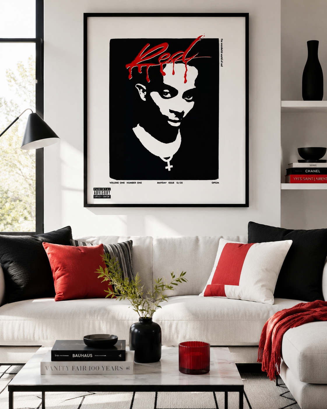 Playboi Carti Whole Lotta Red Tracklist | Unframed Bedroom album cover poster print wall art decor