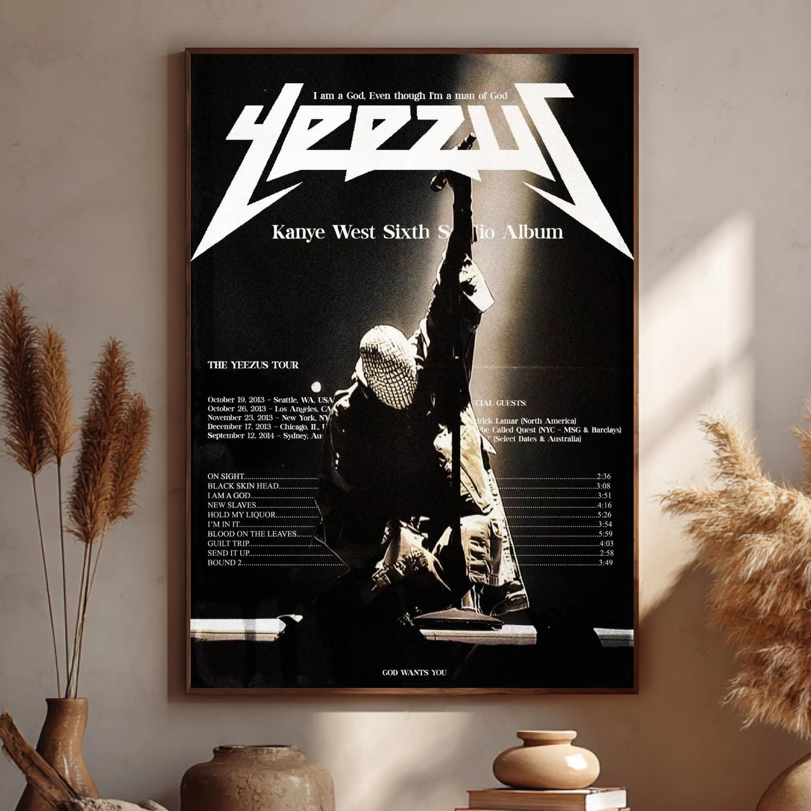 Kanye West Yeezus Tour album cover poster print wall art decor