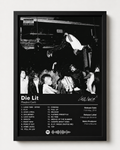Playboi Carti Die Lit Black Tracklist Poster | Unframed Bedroom Wall Art