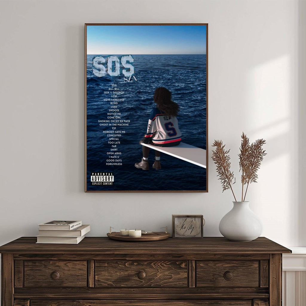 SZA SOS Diving Board Blue Ocean album cover poster print wall art decor