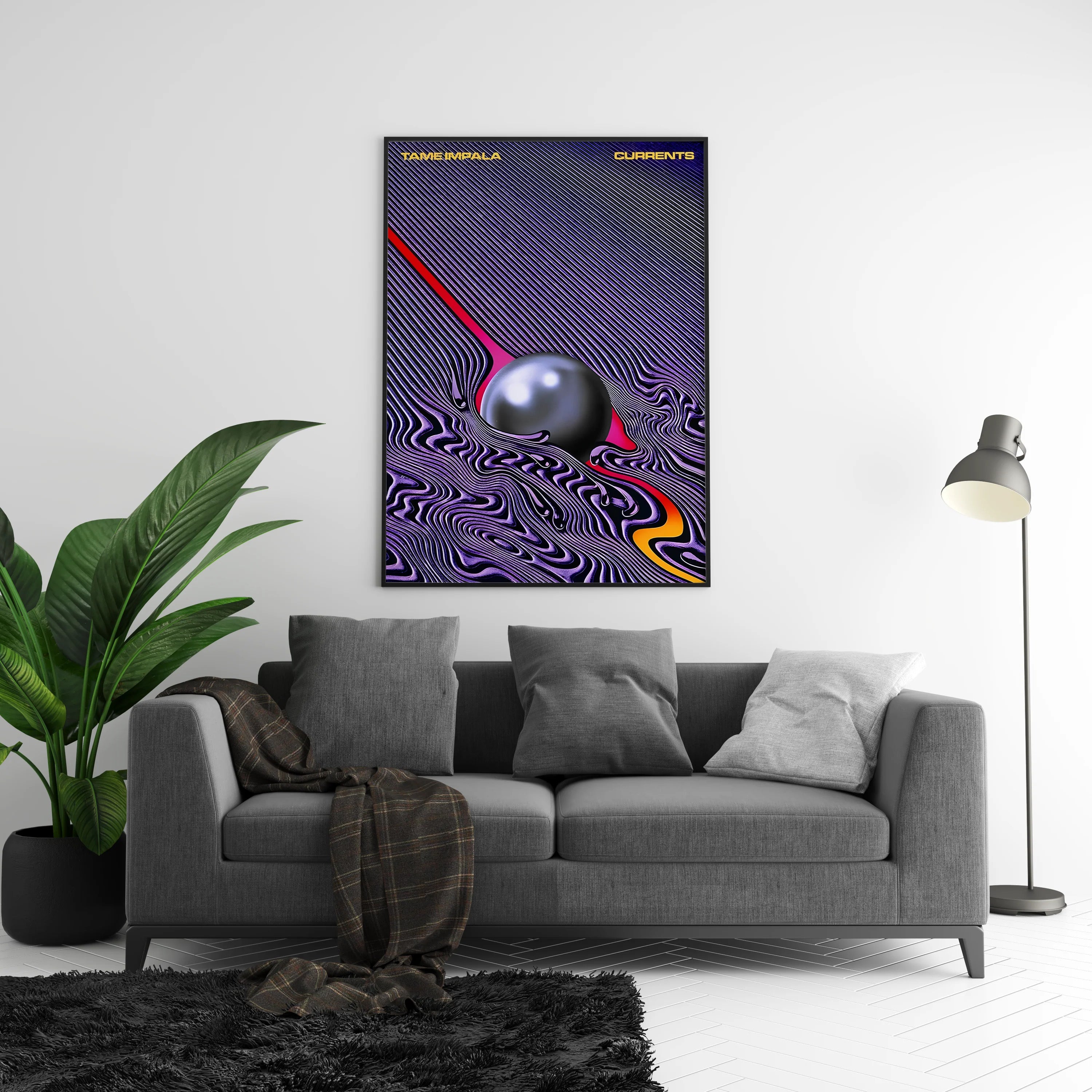테임 임팔라 Currents 포스터 | 액자 없는 침실 벽 예술